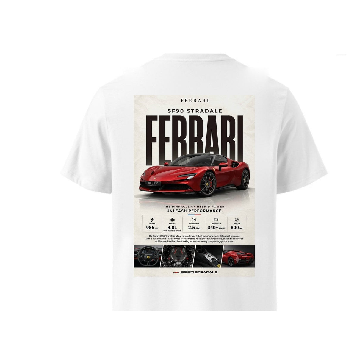 Ferrari SF90 Stradale Tee - back print