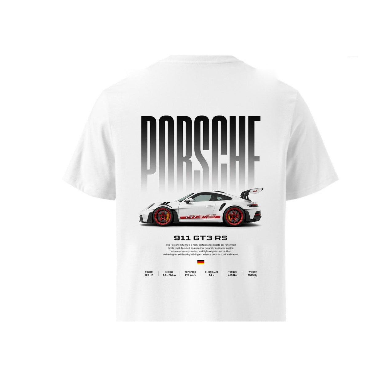 Porsche 911 GT3 RS Tee - back print